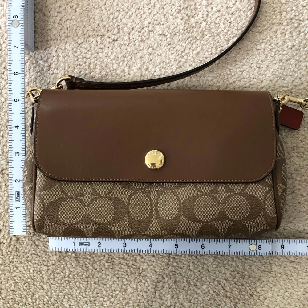 Coach Reversible Signature Coated Canvas Crossbody Bag - Picture 12 of 14